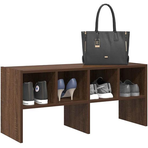 Étagère à chaussures empilable chêne marron 89,5x30x40 cm