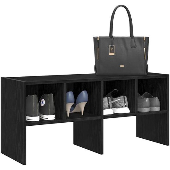 Étagère à chaussures empilable en chêne noir 89,5 x 30 x 40 cm