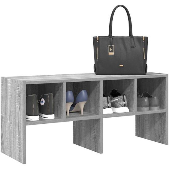 Étagère à chaussures empilable sonoma gris 89,5x30x40 cm
