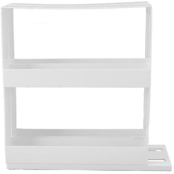 Étagère à épices coulissante, conception coulissante, 2 niveaux, grande capacité, fond antidérapant, étagère à épices rotative