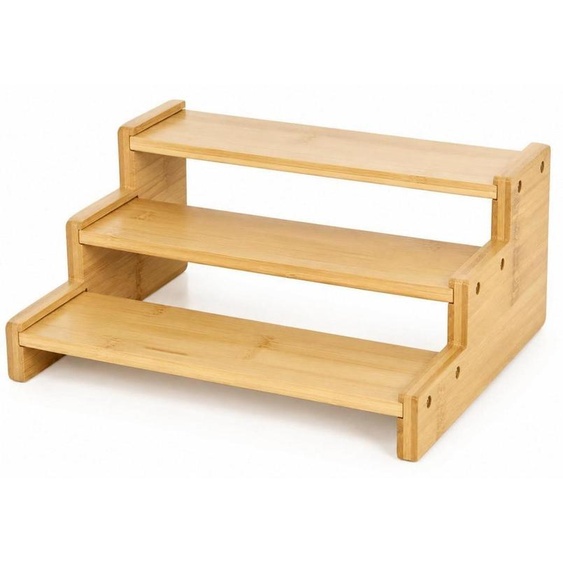 Étagère à épices en bambou, 3 niveaux, organisateur pour cuisine, placard