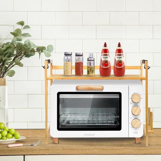 Etagere A Epices PEACHES - En bois - Pour four à micro-ondes - Gain de place