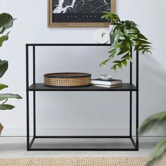 Étagère à fleurs - ML-Design - Noir - 80x26x80 cm - Métal - Résistante aux intempéries