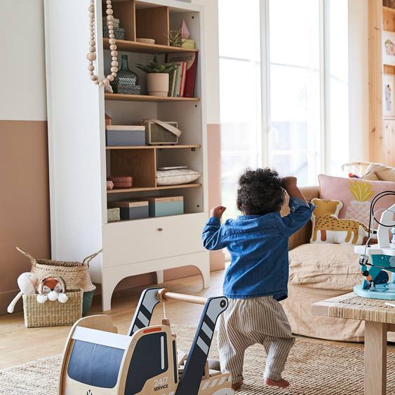 Etagère à langer 2 en 1 LIGNE NOUGATINE blanc - bois