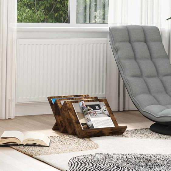 Étagère à magazines avec étagère Chêne fumé 53 x 40 x 28,5 cm