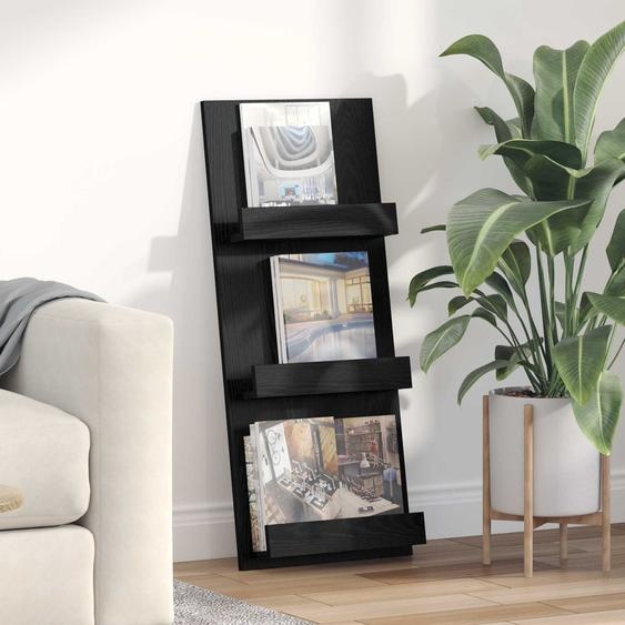 Étagère à magazines avec étagère Chêne noir 43 x 11 x 102 cm