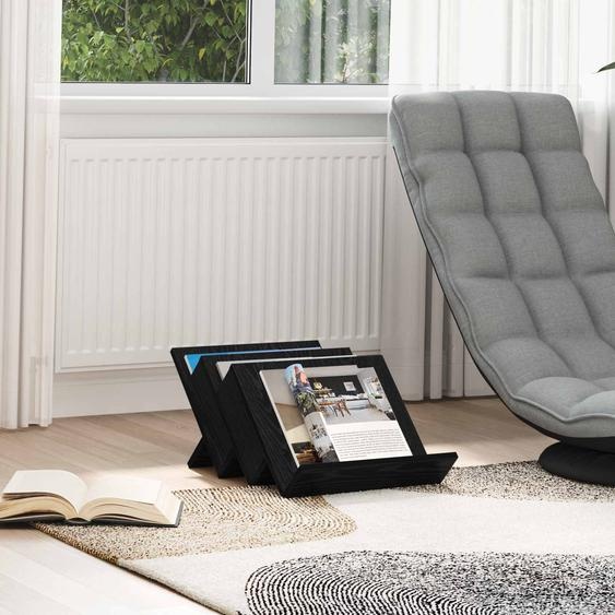 Étagère à magazines avec étagère Chêne noir 53 x 40 x 28,5 cm