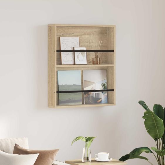 Étagère à magazines avec étagère Chêne Sonoma 60 x 12 x 70 cm