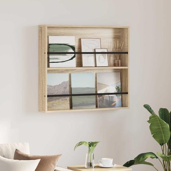 Étagère à magazines avec étagère Chêne Sonoma 80 x 12 x 70 cm