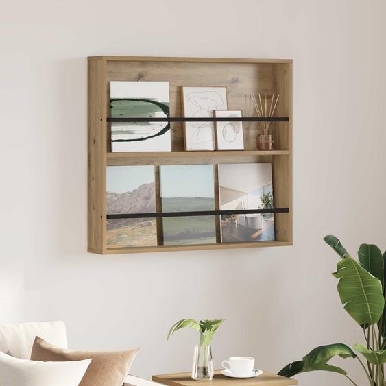 Étagère à magazines Chêne artisanal 80 x 12 x 70 cm