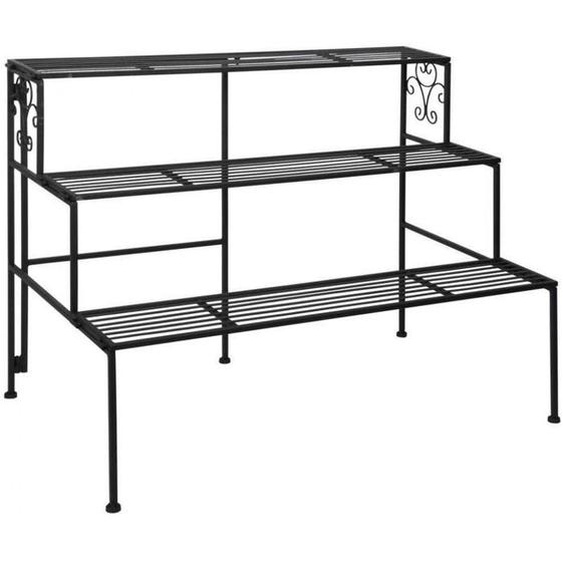 Etagère à plantes pliante en fer 3 niveaux