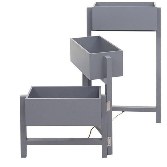 etagere a plantes sur pied support a fleurs trois paniers jardiniere 65x108x15 cm bois aspect vieilli vintage gris bleu 04_0008698