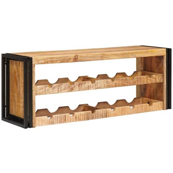 Étagère à vin 100 x 45 x 33 cm Bois de mangue brut solide