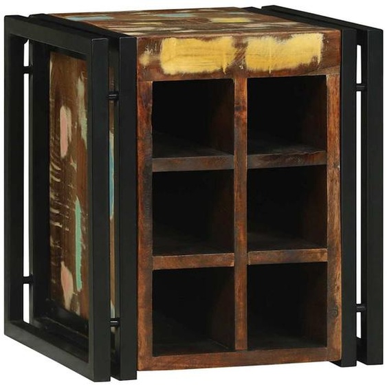 Étagère à vin 34.5 x 35 x 39 cm Bois massif de récupération