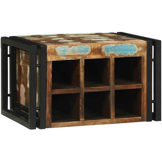 Étagère à vin 46 x 35 x 27.5 cm Bois massif de récupération