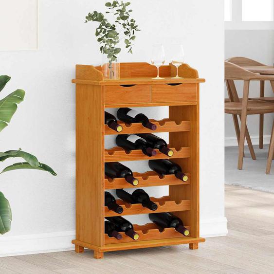 Étagère à vin Marron 90 x 60 x 30 cm Bois massif en pin