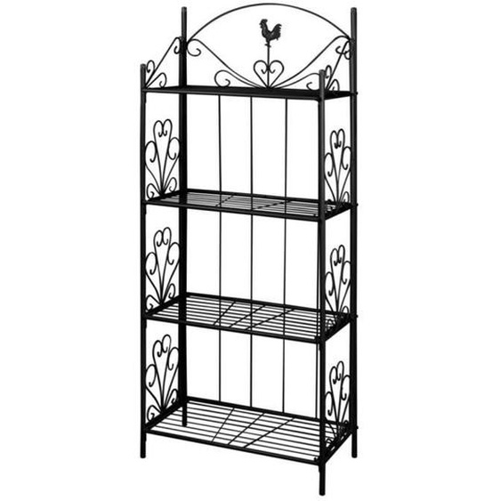 Étagère Carrée pour Plantes en Noir en acier durable Haute qualité pour légume pot de fleur balcon cour jardin
