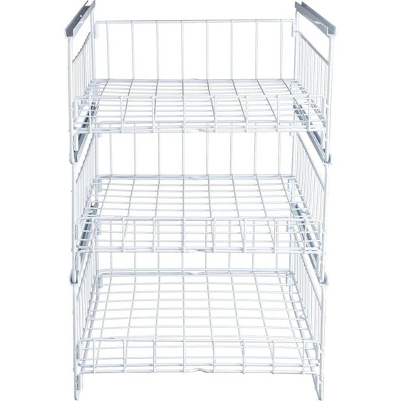 Étagère coulissante pour tiroir de cuisine - Support de rangement/organiseur - Grande capacité - Résistant à la rouille - Accès facile - Pour petits objets - Blanc