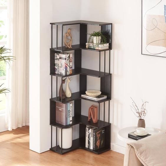 Étagère dangle Afrel 160 x 54 x 54 cm Étagère sur pied avec 5 niveaux Noir