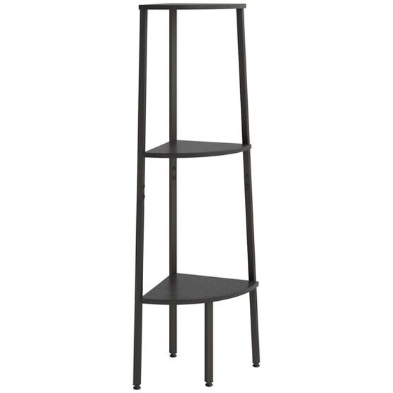 Étagère dangle avec 3 étagères Noir 45,5x31,5x120 cm
