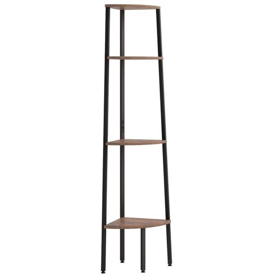 Étagère dangle avec 4 étagères brun foncé et noir 45,5x31,5x150 cm