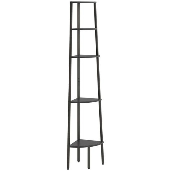 Étagère dangle avec 5 étagères Noir 45,5x31,5x180 cm