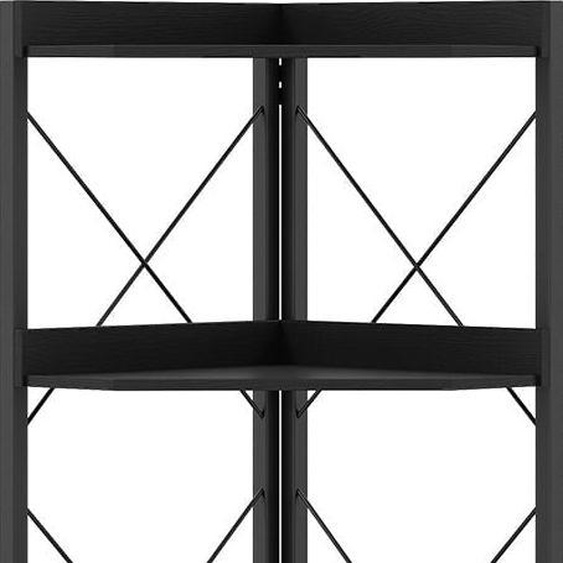 Étagère dangle avec rangement, 5 niveaux, noir, 180 cm