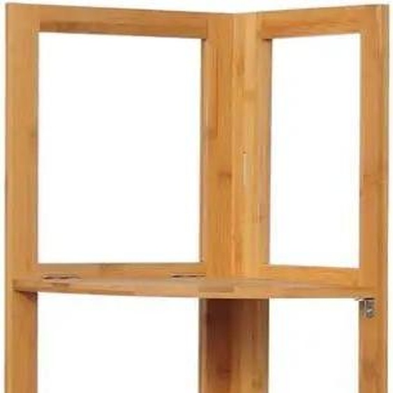 Étagère dangle en bambou - Étagère de salle de bain - 5 étagères - 27×38×120 cm - Gain de place - Montage nécessaire - Orange