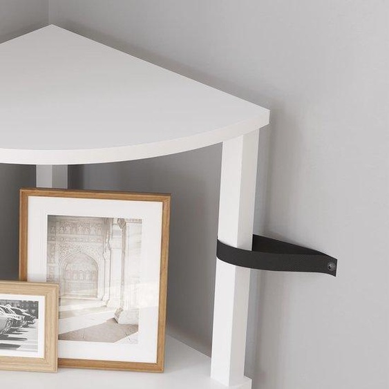 Étagère dangle industrielle Ibenzoa® avec 5 niveaux – Étagère dangle blanche et gain de place de 30x30x130 cm, idéale pour la cuisine et le salon, avec pieds réglables et système anti-basculement