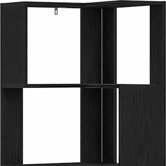 Étagère dangle noir imitation chêne 50 x 50 x 179 cm Matériau dérivé du bois