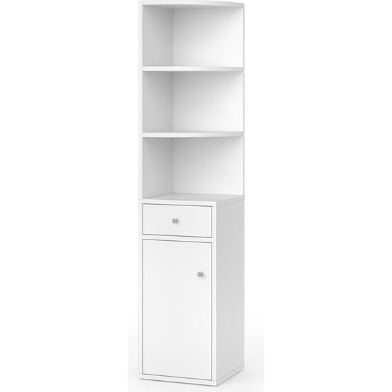 Étagère dangle Vicco Larry Blanc 30x135.5cm avec porte et tiroir, Model 49518