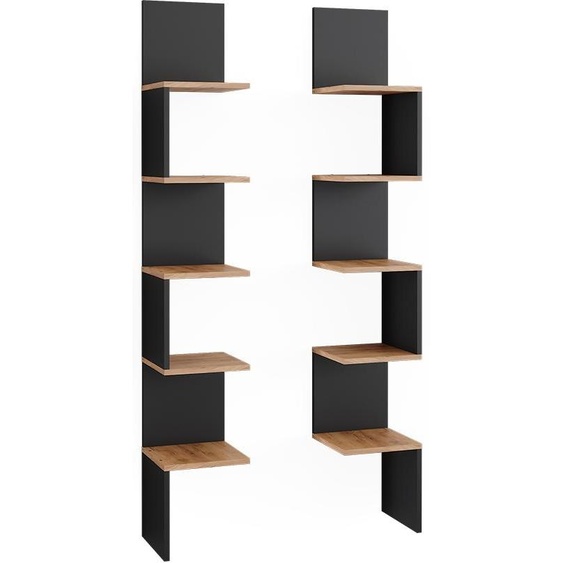 Étagère dangle Vicco Paolo Anthracite 28x175.4cm Lot de 2, Model 52096