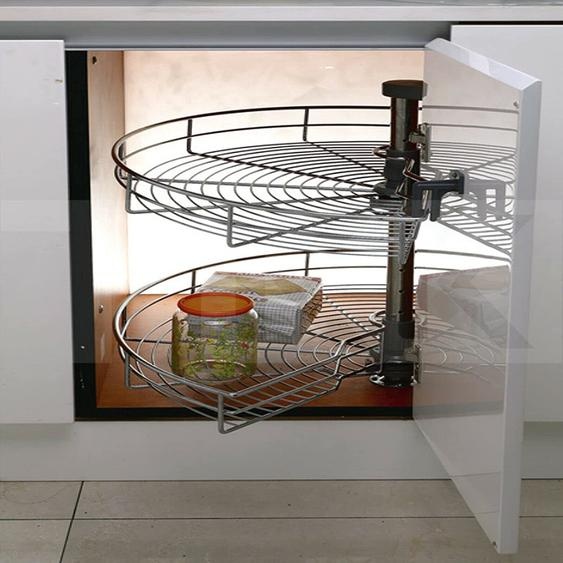 étagère de cuisine à 2 niveaux pivotant sur 270° Étagère de stockage dangle Armoire de rangement de cuisine 710mm