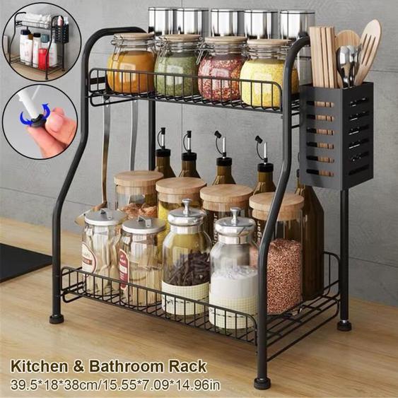 Etagere De Cuisine Double Etagères Des Boîtes Condiments Epices