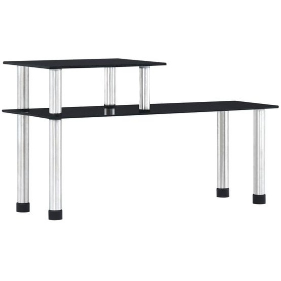 Étagère de cuisine Noir 45x16x26 cm Verre trempé
