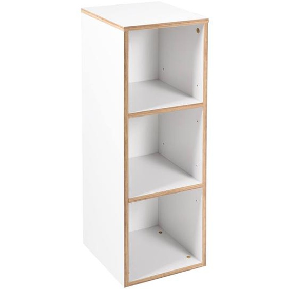 Étagère De Rangement 3 Cases Pour Chambre Enfant Finn Blanc / Chêne Doré
