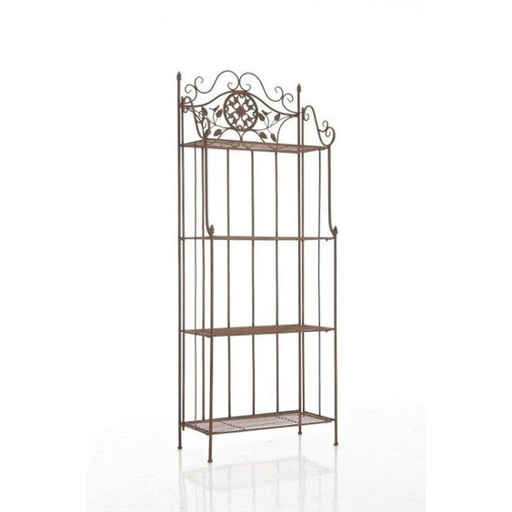 etagère de rangement plantes chaussures cuisine 4 niveau par en metal 175 par 66 par 32 marron vieilli
