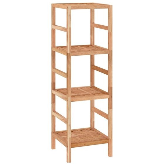 Étagère de salle de bain 35,5x35,5x112,5 cm bois massif noyer