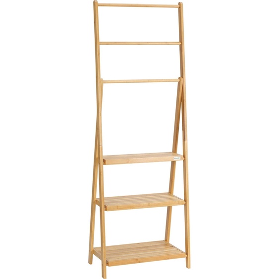 Étagère de salle de bain - Étagère sur pied - Bambou - Autonome - Rangement - Étagères ouvertes