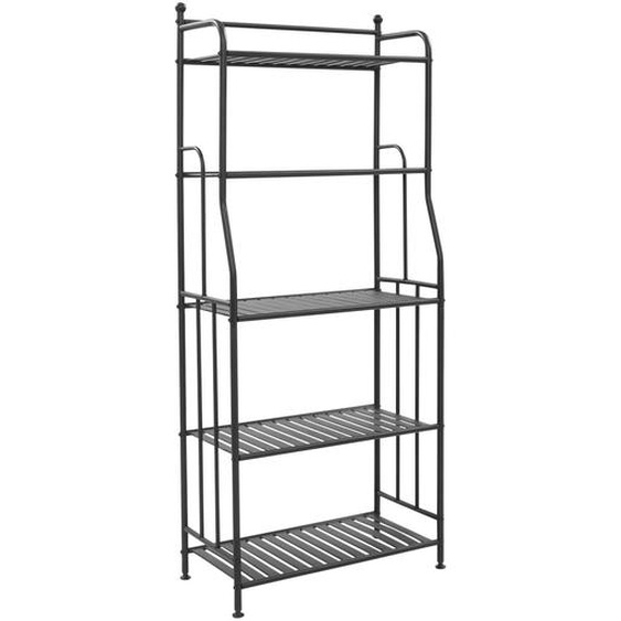 étagère de stockage à 5 étages Noir Étagère multifonctionnelle Cuisine Chambre Balko