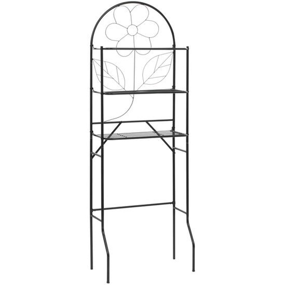 Étagère de toilette Noir 60x33x174 cm