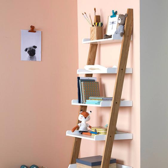 Etagère échelle LIGNE ARCHITEKT blanc/bois