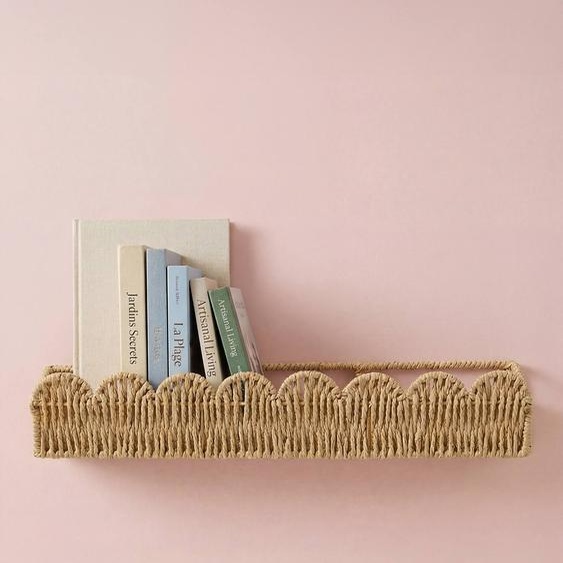 Étagère en feston corde de papier beige
