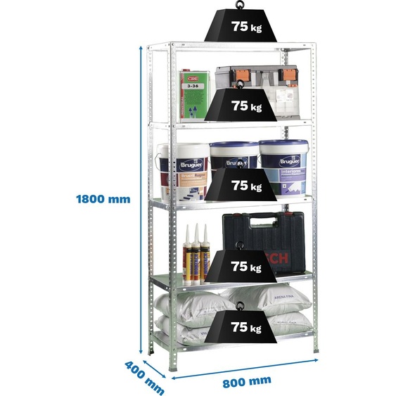 Étagère en métal galvanisé ADVANTAGE MINI 5/400