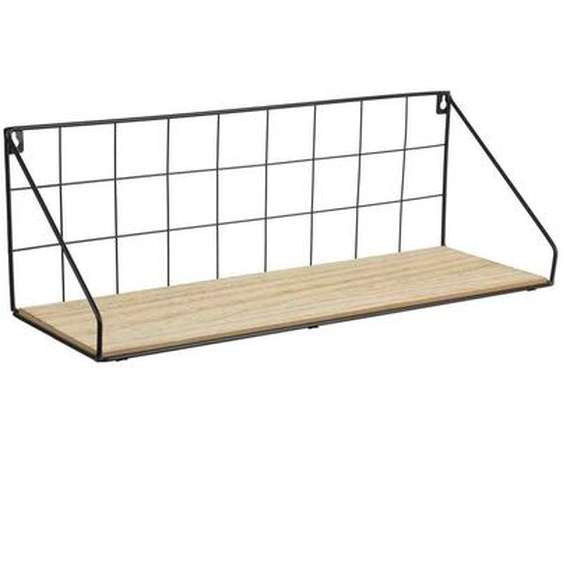Etagère Filaire Métal Et Bois – 1 Tablette -