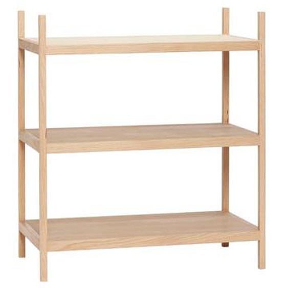 Étagère Library  en mdf, placage de chêne et bois de chêne