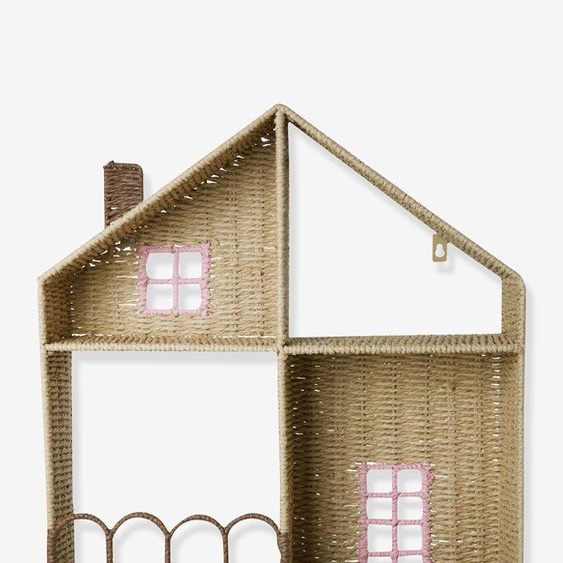 Étagère maison en corde de papier rose rice rose
