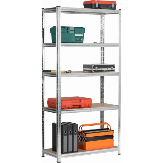 Étagère métallique 90 cm QARIAN - argent