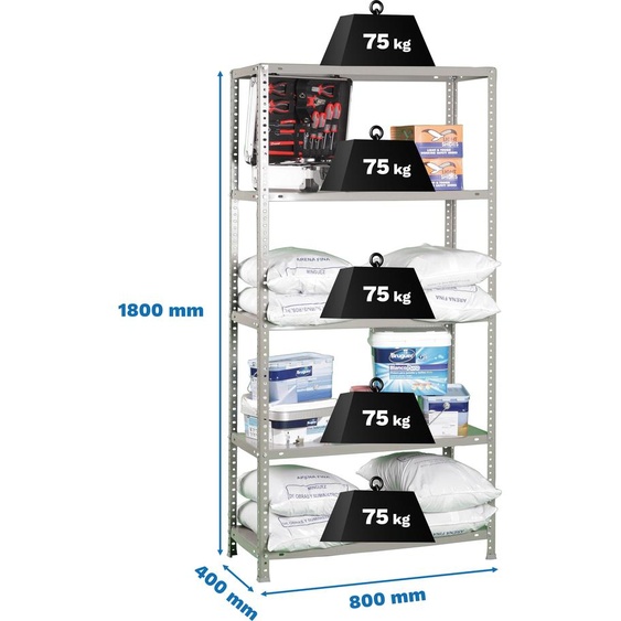 Étagère métallique ADVANTAGE MINI 5/300 CINZA