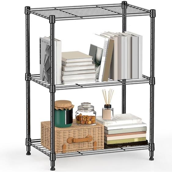 Étagère métallique avec étagères réglables, idéale pour la cuisine et la salle de bain